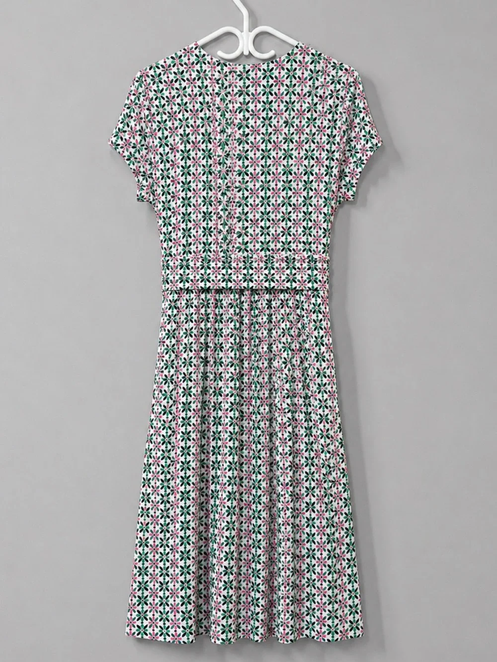 BODEN Lola Mosaic Floral Jersey Wrap Dress Size 8 - Picture 7 of 13